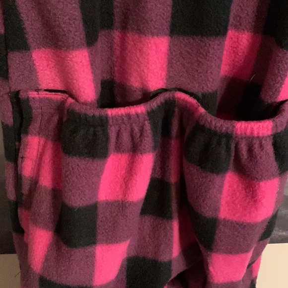 Pookie pink and black plaid fleece hooded onesie 5T - Picture 4 of 13